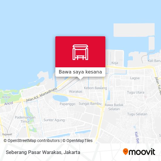 Peta Seberang Pasar Warakas