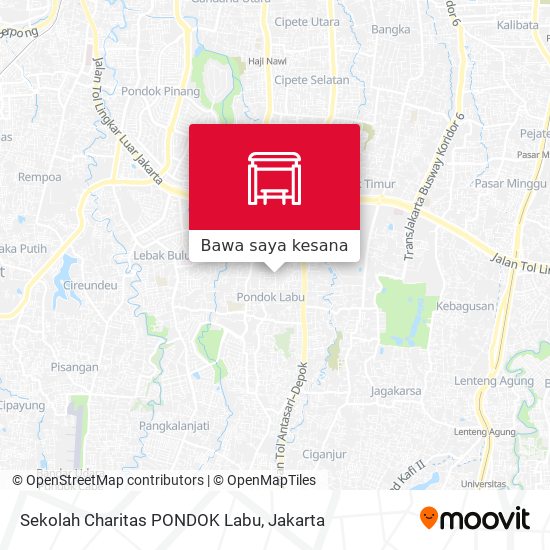 Peta Sekolah Charitas PONDOK Labu