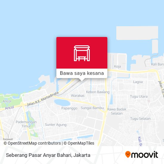 Peta Seberang Pasar Anyar Bahari