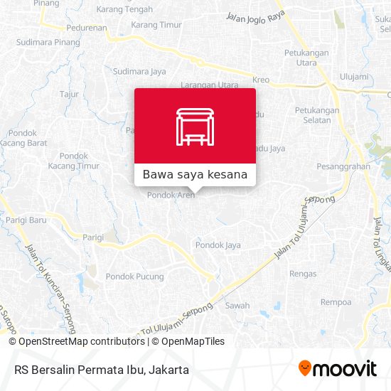 Peta RS Bersalin Permata Ibu
