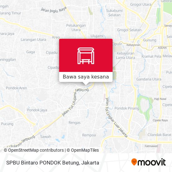 Peta SPBU Bintaro PONDOK Betung