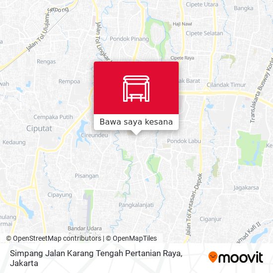 Peta Simpang Jalan Karang Tengah Pertanian Raya