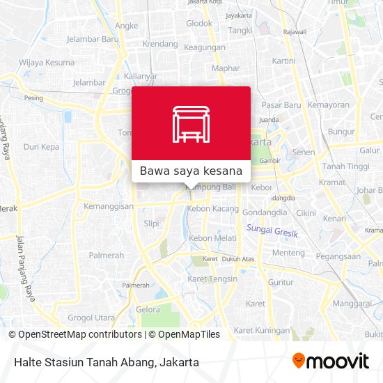 Peta Halte Stasiun Tanah Abang