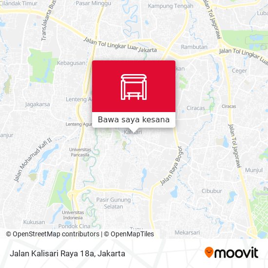 Peta Jalan Kalisari Raya 18a