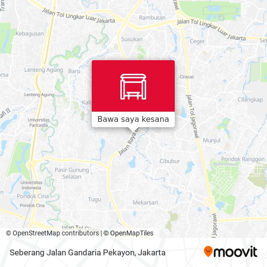 Peta Seberang Jalan Gandaria Pekayon