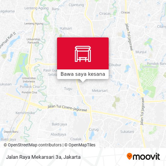 Peta Jalan Raya Mekarsari 3a