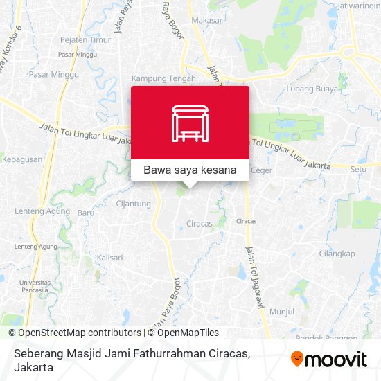 Peta Seberang Masjid Jami Fathurrahman Ciracas
