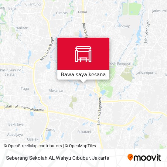 Peta Seberang Sekolah AL Wahyu Cibubur