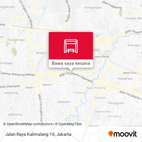 Peta Jalan Raya Kalimalang 16