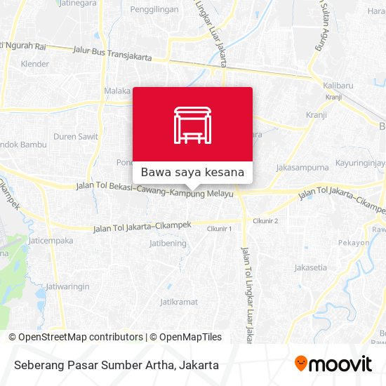 Peta Seberang Pasar Sumber Artha