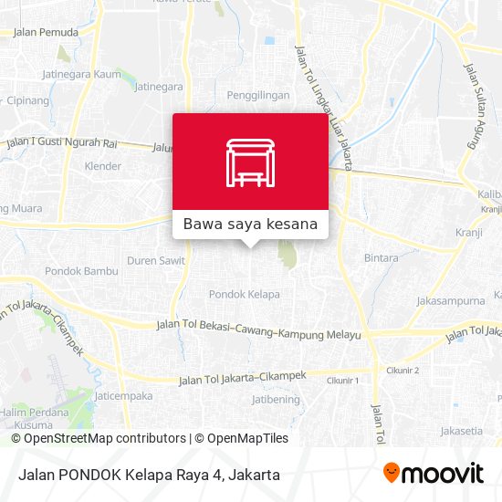 Peta Jalan PONDOK Kelapa Raya 4
