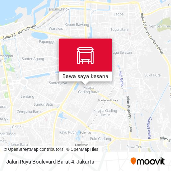 Peta Jalan Raya Boulevard Barat 4