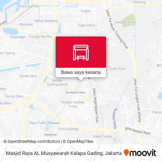 Peta Masjid Raya AL Musyawarah Kelapa Gading