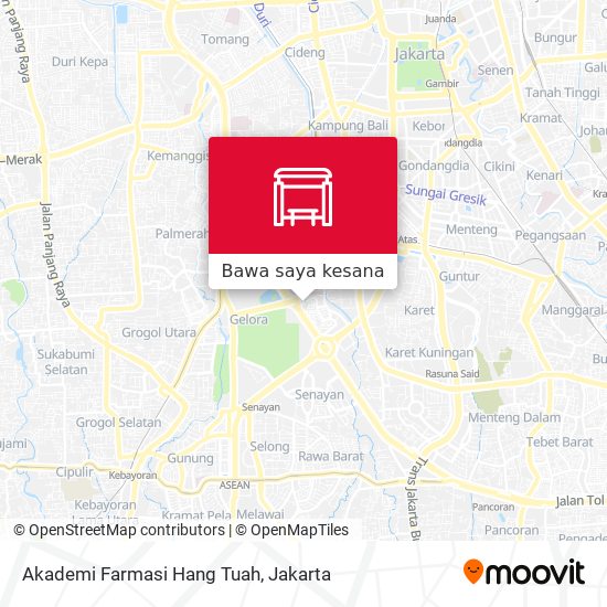 Peta Akademi Farmasi Hang Tuah