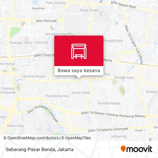 Peta Seberang Pasar Benda