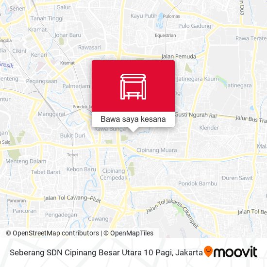 Peta Seberang SDN Cipinang Besar Utara 10 Pagi