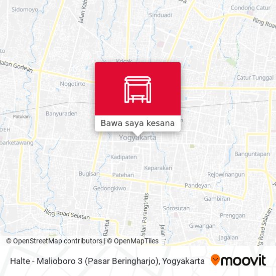 Peta Halte - Malioboro 3 (Pasar Beringharjo)