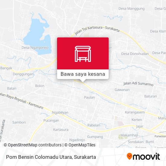 Peta Pom Bensin Colomadu Utara