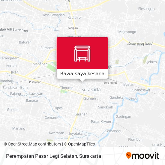 Peta Perempatan Pasar Legi Selatan