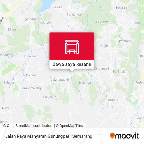 Peta Jalan Raya Manyaran Gunungpati