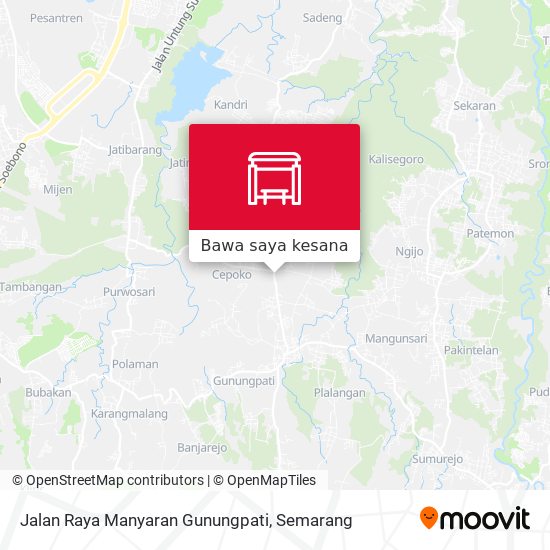 Peta Jalan Raya Manyaran Gunungpati