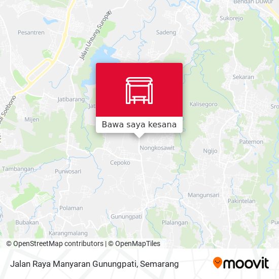 Peta Jalan Raya Manyaran Gunungpati