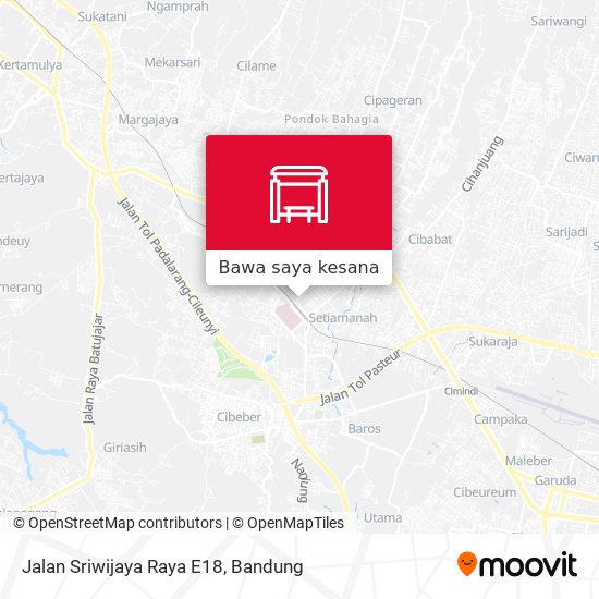 Peta Jalan Sriwijaya Raya E18