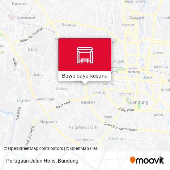Peta Pertigaan Jalan Holis