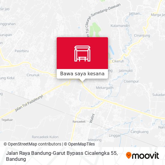 Peta Jalan Raya Bandung-Garut Bypass Cicalengka 55