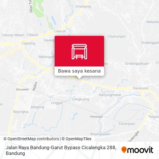 Peta Jalan Raya Bandung-Garut Bypass Cicalengka 288
