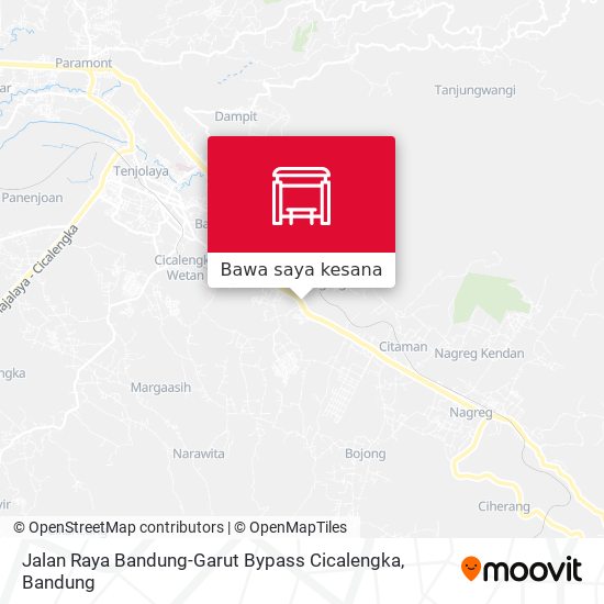 Peta Jalan Raya Bandung-Garut Bypass Cicalengka