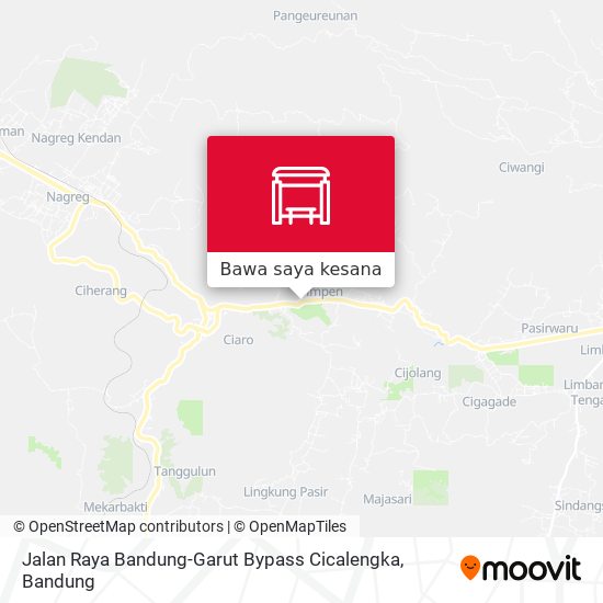 Peta Jalan Raya Bandung-Garut Bypass Cicalengka