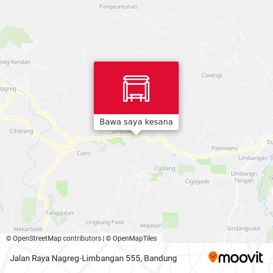 Peta Jalan Raya Nagreg-Limbangan 555