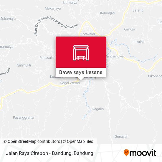 Peta Jalan Raya Cirebon - Bandung