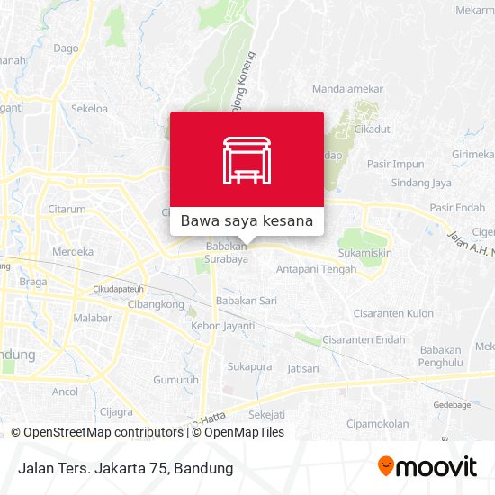 Peta Jalan Ters. Jakarta 75