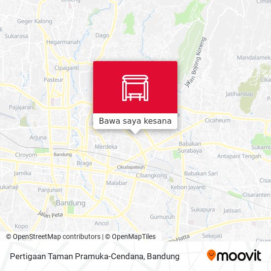 Peta Pertigaan Taman Pramuka-Cendana