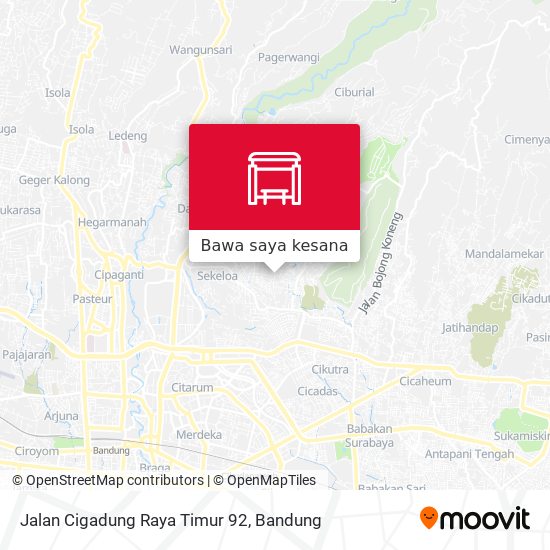 Peta Jalan Cigadung Raya Timur 92