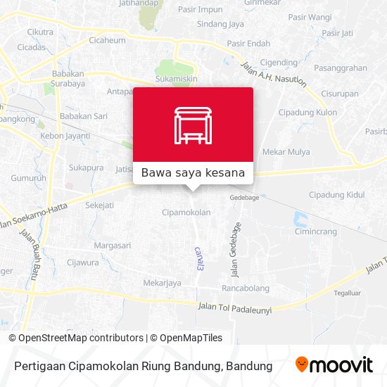 Peta Pertigaan Cipamokolan Riung Bandung