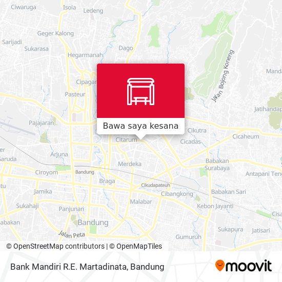 Peta Bank Mandiri R.E. Martadinata