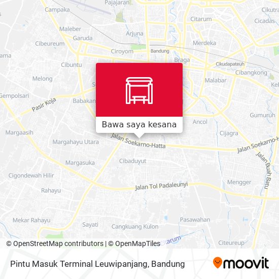 Peta Pintu Masuk Terminal Leuwipanjang