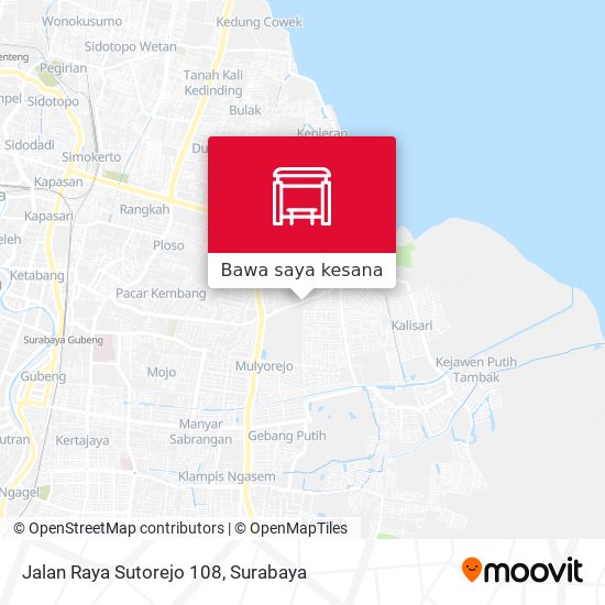 Peta Jalan Raya Sutorejo 108