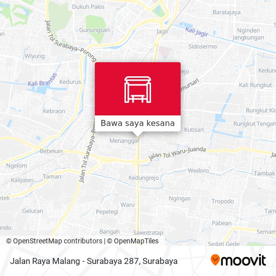 Peta Jalan Raya Malang - Surabaya 287