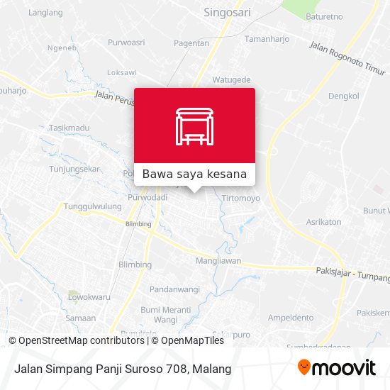 Peta Jalan Simpang Panji Suroso 708