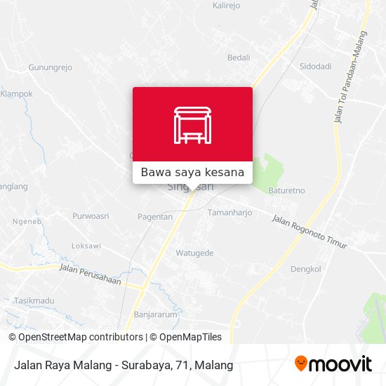 Peta Jalan Raya Malang - Surabaya, 71
