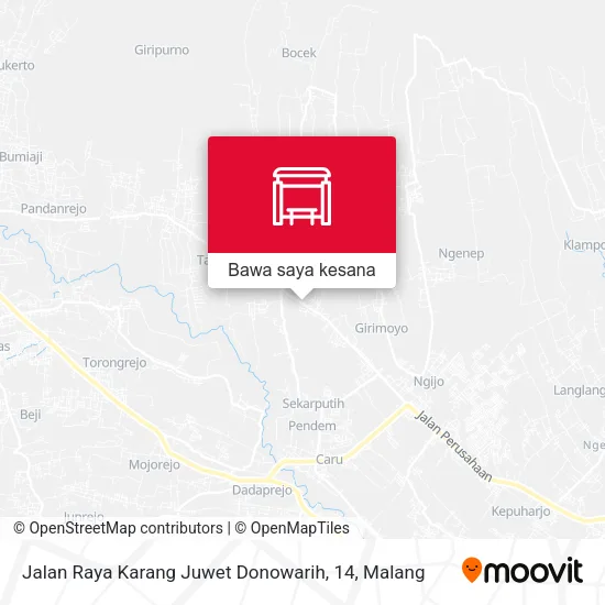 Peta Jalan Raya Karang Juwet Donowarih, 14