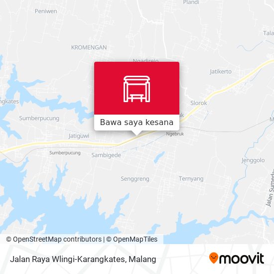 Peta Jalan Raya Wlingi-Karangkates