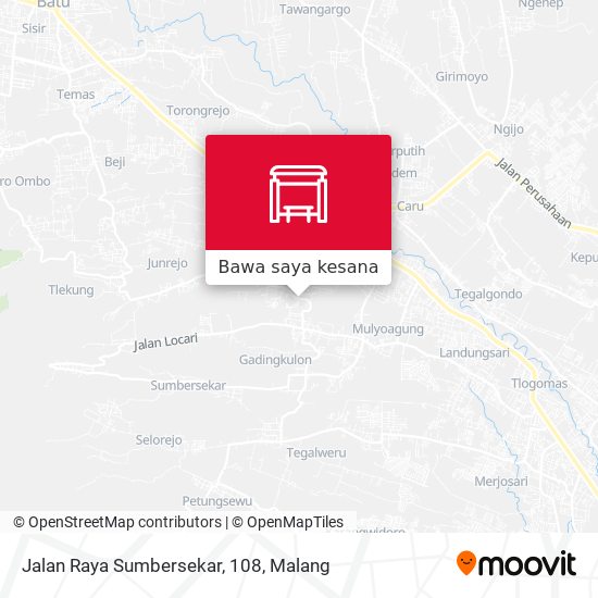 Peta Jalan Raya Sumbersekar, 108