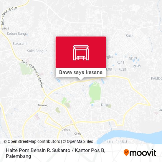 Peta Halte Pom Bensin R. Sukanto / Kantor Pos B
