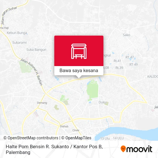 Peta Halte Pom Bensin R. Sukanto / Kantor Pos B