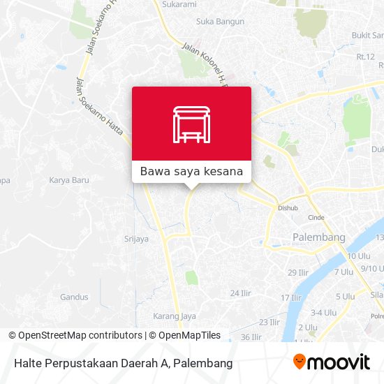 Peta Halte Perpustakaan Daerah A